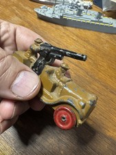 Vintage 1930  s Manoil Barclay Artillery Army Truck Lead Metal Cannon Car