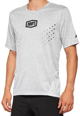 100% Airmatic Mesh Mens Short Sleeve MTB Mountain Bike Jersey Gray