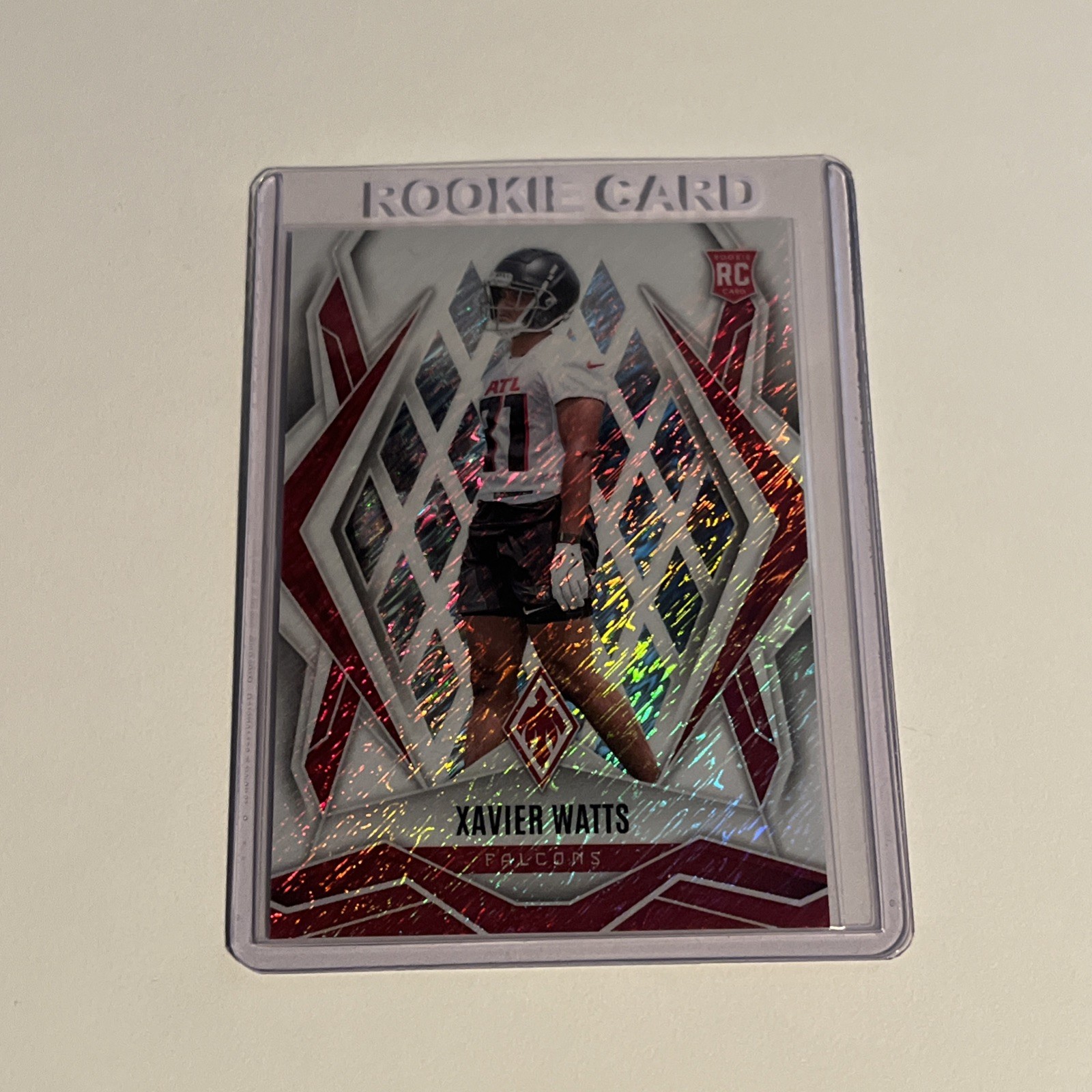 2025 Panini Phoenix - Xavier Watts #238 White Shimmer SSP (RC) Atlanta Falcons