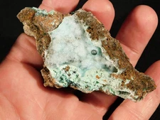 Translucent Druzy Quartz on Light BLUE Chrysocolla South Africa 81.9gr