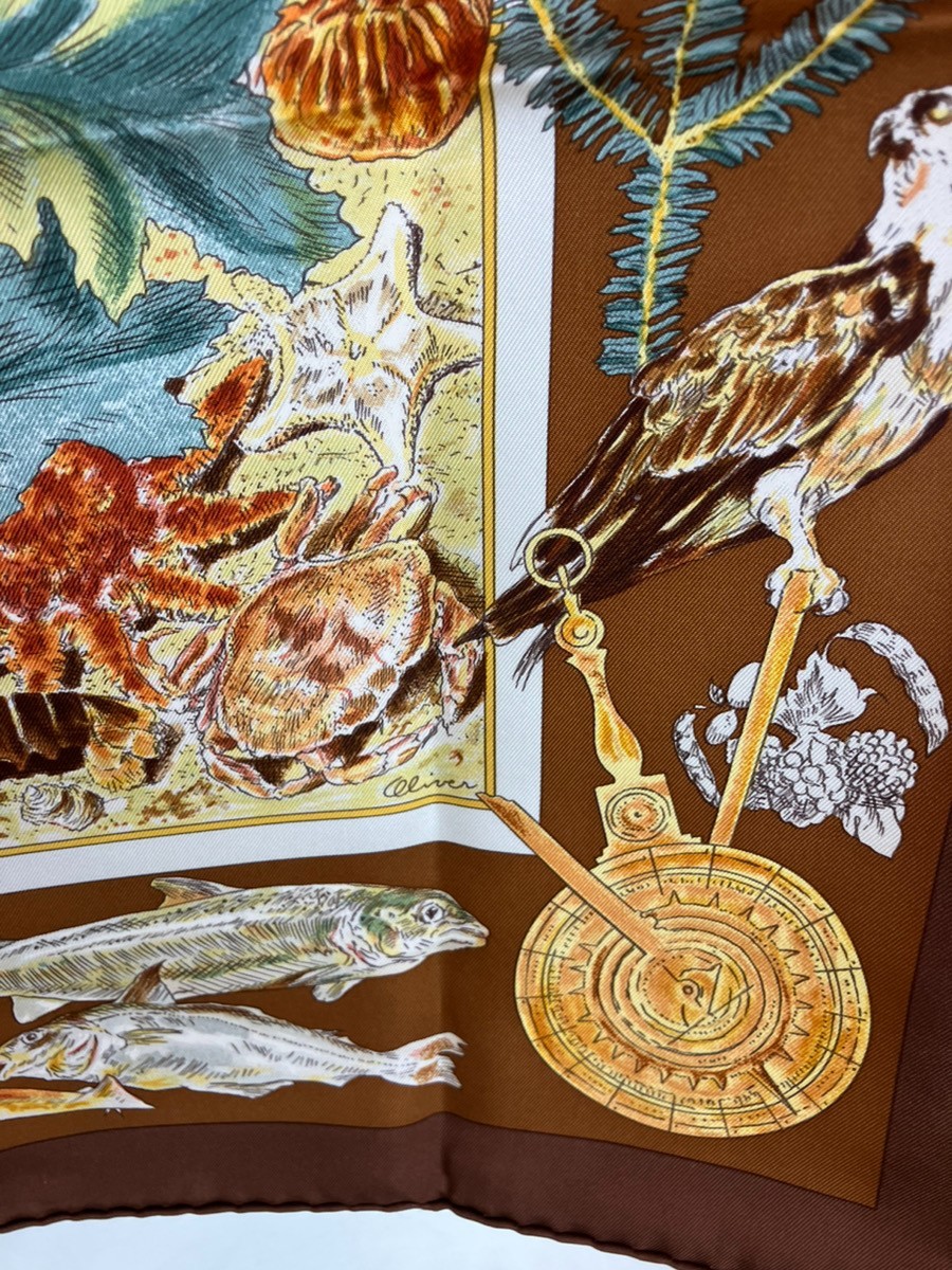 HERMES Carré 90 Silk Scarf Le Canada /Kermit Oliver/Unused:JPN | eBay