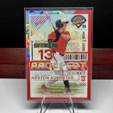Heston Kjerstad 💎 2024 Panini Prospects Ticket Rookie Holo Red Cracked Ice