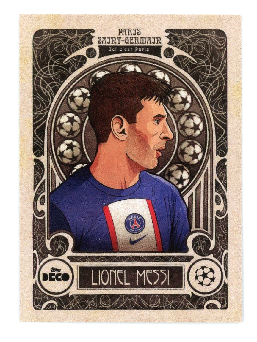 2022-23 Topps Deco UEFA Champions League & Europa Artistry Lionel Messi #NNO