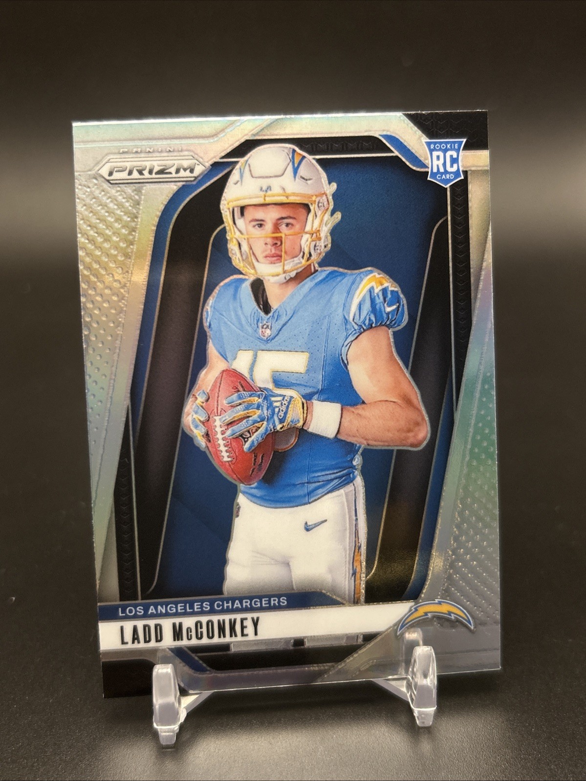 2024 Panini Prizm Ladd McConkey Rookie Variation Silver Prizm #24 Chargers