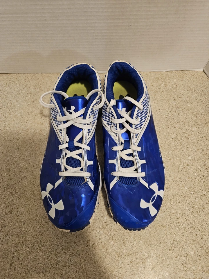 Under Armour Deception Low Turf Baseball Shie Royal Blue and white - size 10 - Image 3 of 4