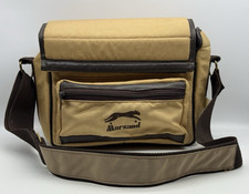 Vintage Marsand Camera Bag Canvas Tan Shoulder Strap Front Pocket MADE IN USA