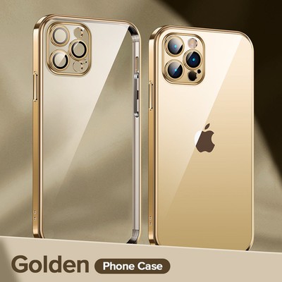 Hülle für iPhone 12 Pro Max - Kameraschutz Chrom Case Handyhülle Schutzhülle