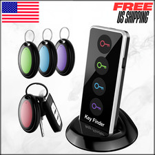 Lost Remote Control Key Finder Locator RF Range LED Light Keychain Tags 4PC