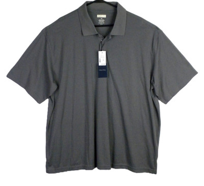Joseph & Feiss Men's Gray Techno Care Polo Shirt  Size 3X