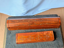 Vintage Brass Inlay Rosewood Incense Box Set Pencil Case Organizer 12"