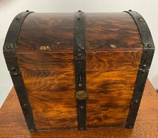 Antique Greystone Treasure Chest Bisciglia Bros San Jose Oak Trunk
