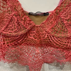 FOR LOVE AND LEMONS SKIVVIES BAT YOUR LASHES UNDERWIRE BRA Hot PINK medium Sexy