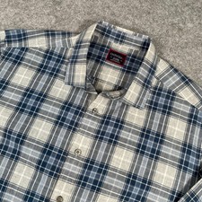 UNTUCKit Mens Shirt XL Blue Plaid Long Sleeve Casual Weekend Button Down