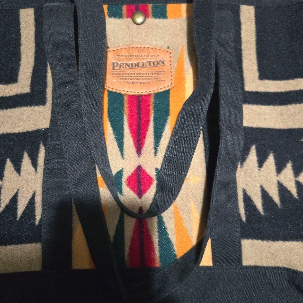 Pendleton 90S Geometric Pattern Tote Bag - image 6