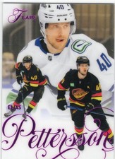 2025-26 FLEER FLAIR BACKCHECK PURPLE #131 CANUCKS - ELIAS PETTERSSON 143/199