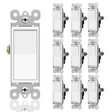 3-Way Single-Pole Decor Light Switch 15Amp 120/277 Volt AC Rocker Paddle Wall