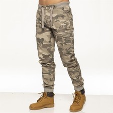 Enzo Mens Military Combat Joggers Trousers Camouflage Cargo Camo Work Pants