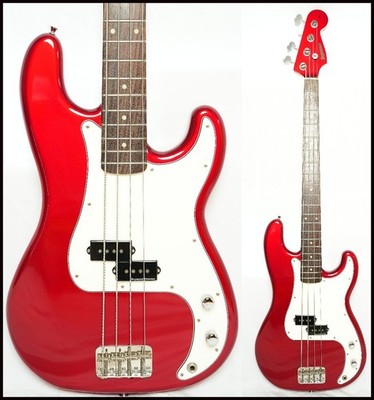 Electric Bass Guitar Edwards E-PB-93R Candy Apple Red LT Precision S/N ED1331284