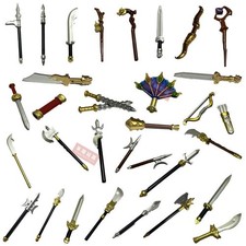 Custom Minifigure Castle Weapons Axe Sword Spear Lance Dagger Bow Knife For Lego