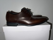 Calvin Klein Men's Jack Leather Lace Up Oxford Dress Shoes Brown Size 8