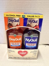 Vicks DayQuil NyQuil HBP Cold Flu Combo Pack 12oz Total Exp 11/2026