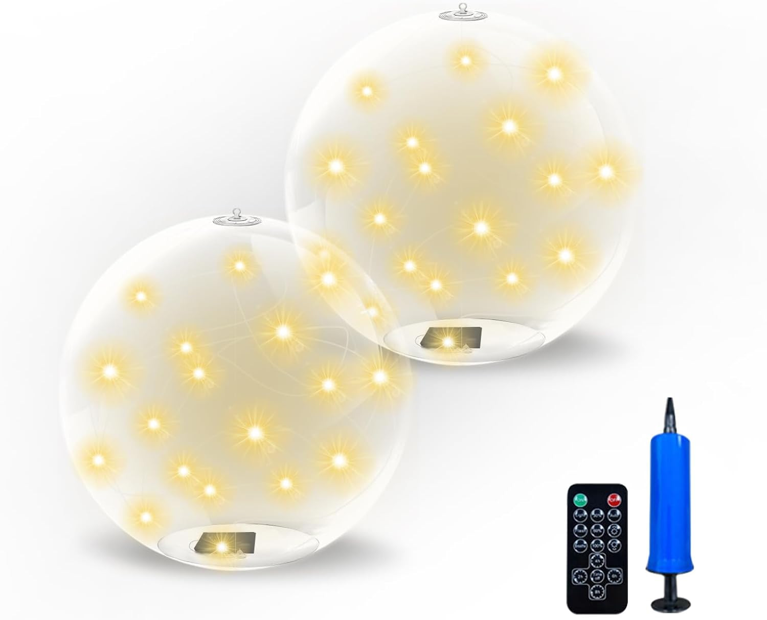 2 Luces Solares Flotantes Para Piscina, Iluminación De Piscina De 35 Cm, IP68, R