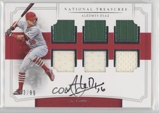 2017 Panini National Treasures Six Swatch Signatures 43/99 Aledmys Diaz Auto uk2