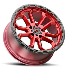 4 New 18x9 Vision 405 Korupt Red Wblack Lip 5x127 5x5 Et12 Wheels Rims
