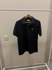 Casual Lacoste Men Cotton Polo Shirt Black Slim Fit Size M