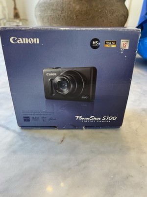 Canon PowerShot S100 12.1MP Compact Digital Camera 5x Zoom, GPS, Black - Tested