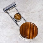 Pretty Tiger Eye 925 Silver Plated Round Pendant 2.5" Stylish Jewelry GW