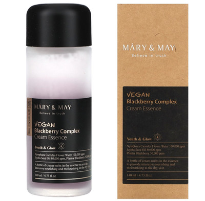 Mary & May Vegan Blackberry Complex Cream Essence 4.73 fl oz Hydrates and Plumps