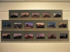 Lot of 17 Nickel Plate Early Diesels Alco Dupe Chione Railroad Slides