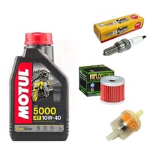 Motorcycle Service Kit for Sinnis Apache 125 QM125GY Motul NGK HiFlo
