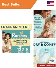Swaddlers Diapers, Size 5 20-37 lbs , 132 Count, Fragrance Free