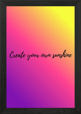 Create Your Own Sunshine Gradient Framed Wall Art Poster Canvas Print Picture