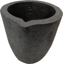 #3-6Kg Clay Graphite Crucibles Premium Black Foundry Cup Furnace Torch Melting C