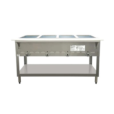 Duke 304 58 3/8  Hot Food Steam Table with (4) Wells & Cutting Board (Natural)