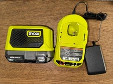 Ryobi PAD02 18V ONE+ Cordless Compact Speaker with 1.5Ah Battery and Charger