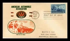 Dr Jim Stamps FDC American Automobile Association 50 Years 1952 M W Beck Cachet
