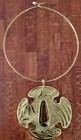 Saks FIFTH Ave TRIFARI  EMBOSSED PEBBLY PENDANT With Gold Choker — photo 2
