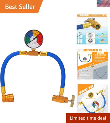 #ad Easy To Use R134A Refrigerant Charge Kit with Clear Pressure Gauge Display $25.19