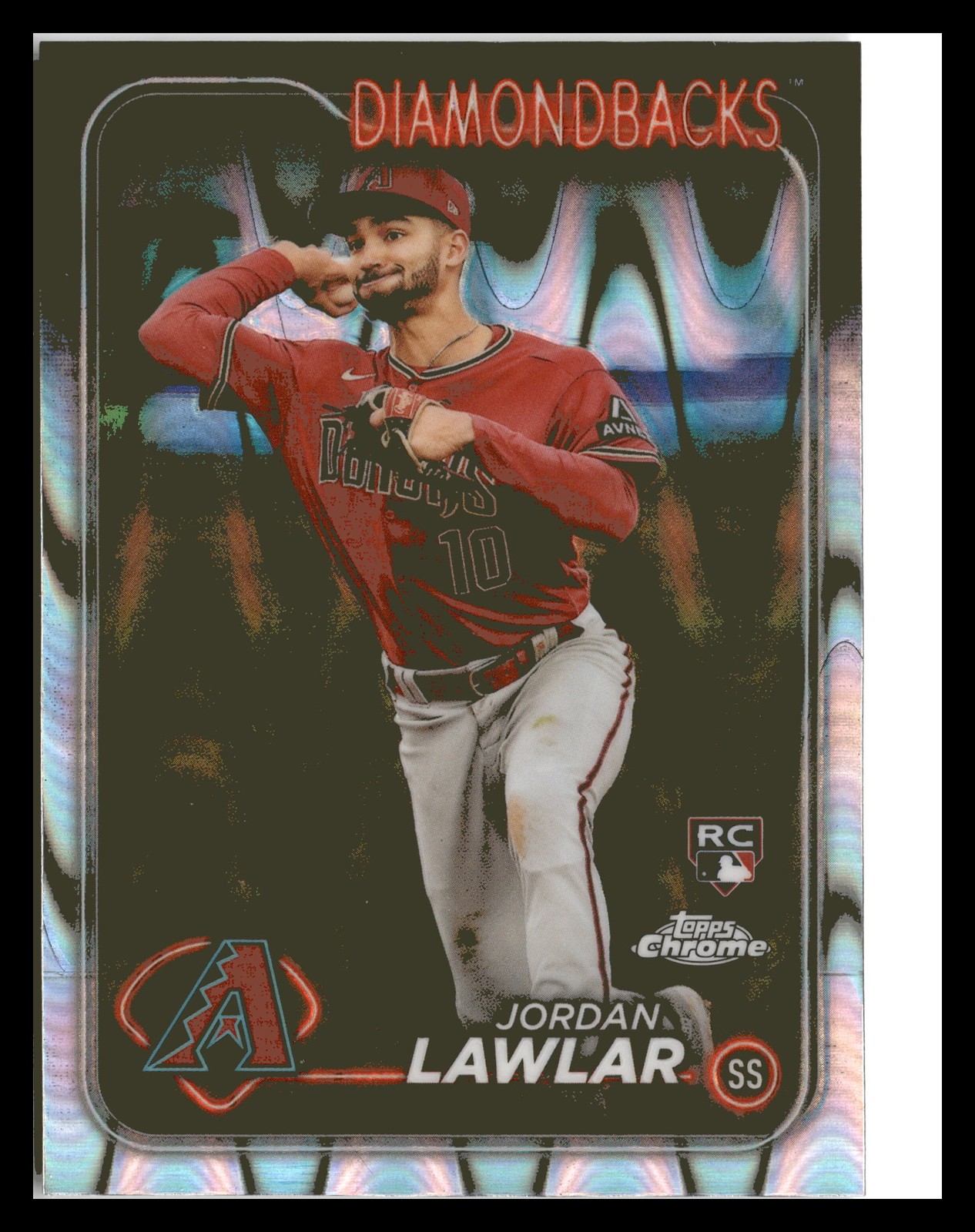 2024 Topps Chrome #229 Jordan Lawlar Raywave Refractors