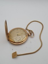FAVOR TASCHENUHR, HANDAUFZUG, VINTAGE Bj. 1938 GOLD PLATED, Kette