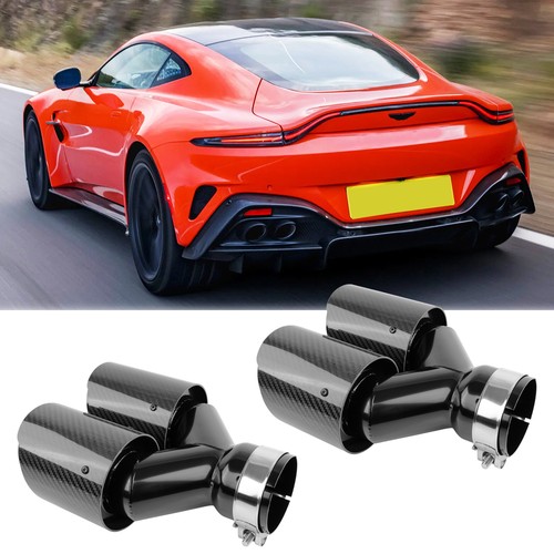 For Aston Martin Vantage 2.5''/3" to 4'' Rear Dual Exhaust Pipe Tail Muffler Tip - Picture 1 of 18