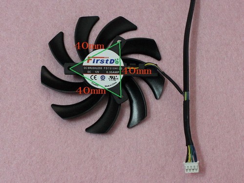 Pair Fans Cooler Fan For Sapphire R9 270 280 280X 285 HD7970 FD7010H12S 85m - Afbeelding 3 van 4