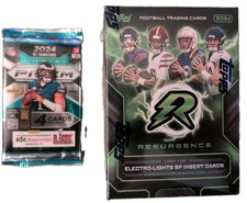 2024 Topps Football Resurgence Blaster Box & 2024 NFL Prizm Retail Pack - Autos?