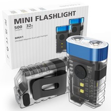 Rechargeable EDC Clip Keychain Flashlight, Pocket Small Mini Flashlights 500 ...