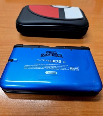 3DSLL レット、ブルー Nintendo 3DS XL Super Smash Bros Blue Edition W/Charger, OFC