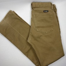 Wrangler Youth Boys Adjustable Tan Wash Jeans Size 14 Regular